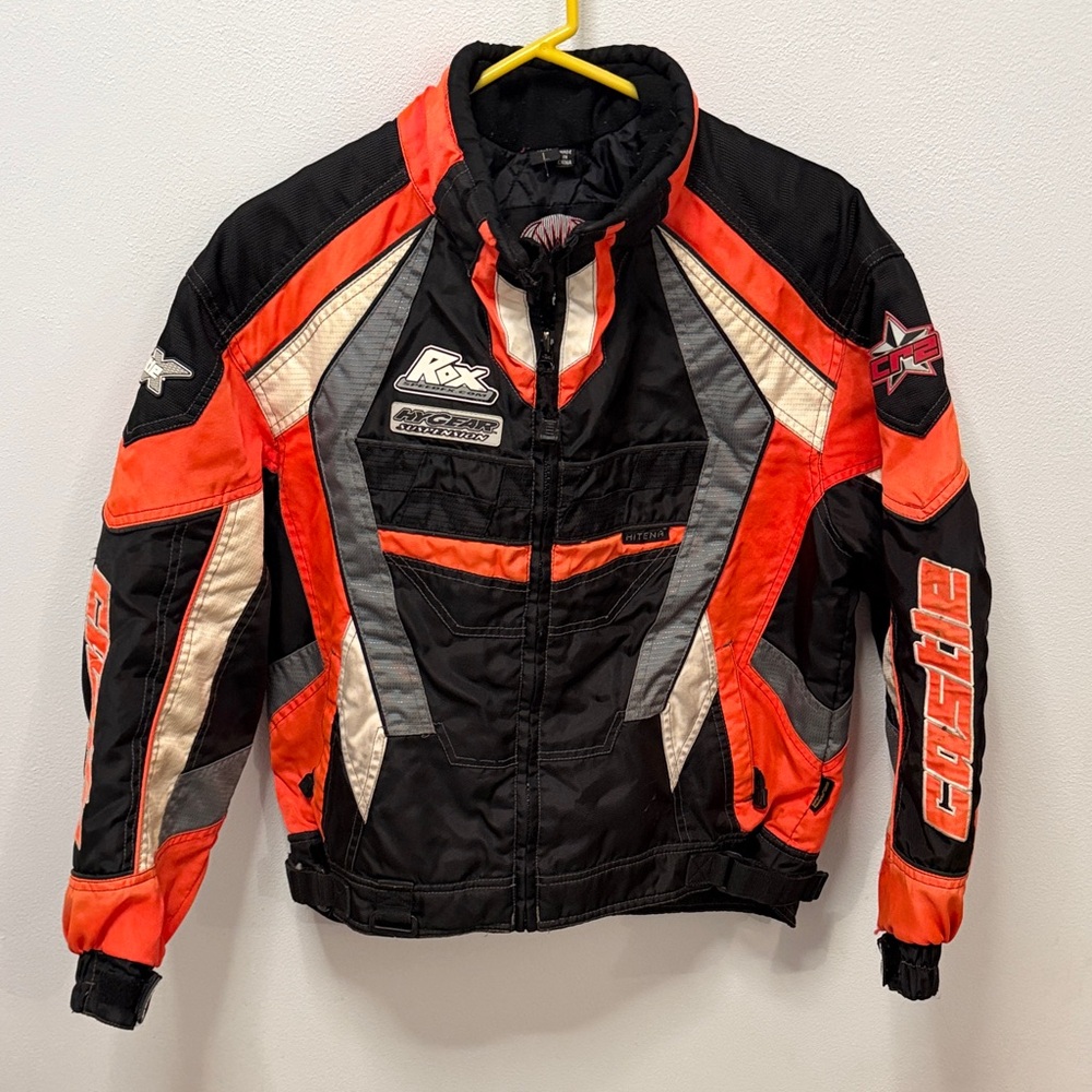 Kids Black & Red Snow Jacket with Reflective Panels